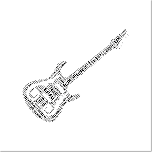 Musicians of Scotland Guitar Word Art Posters and Art